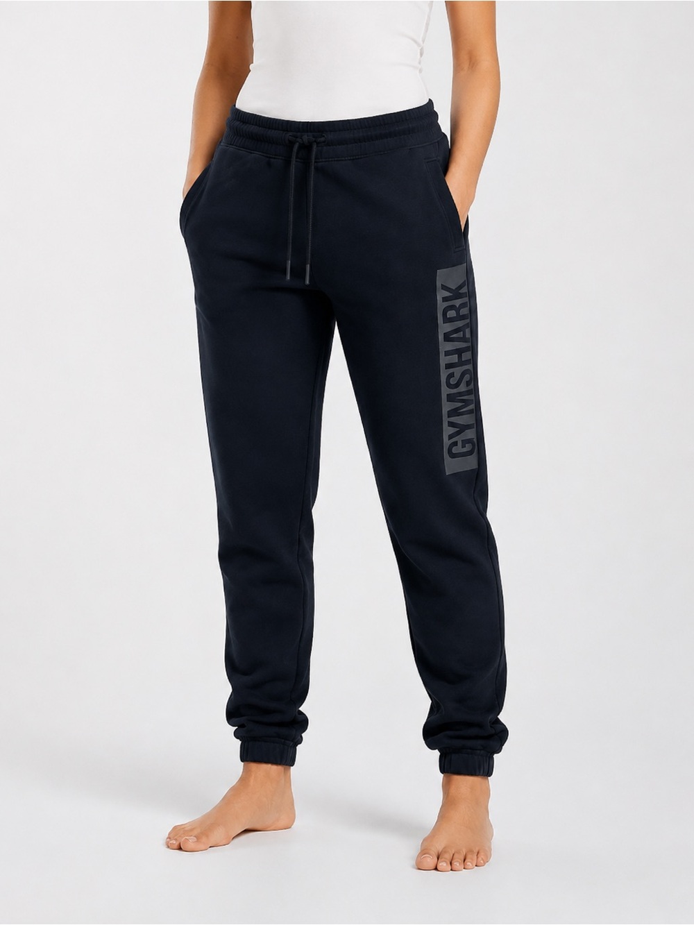 Gymshark Black Logo Track Joggers small